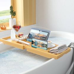 Bamboo Bathtub Tray Caddy