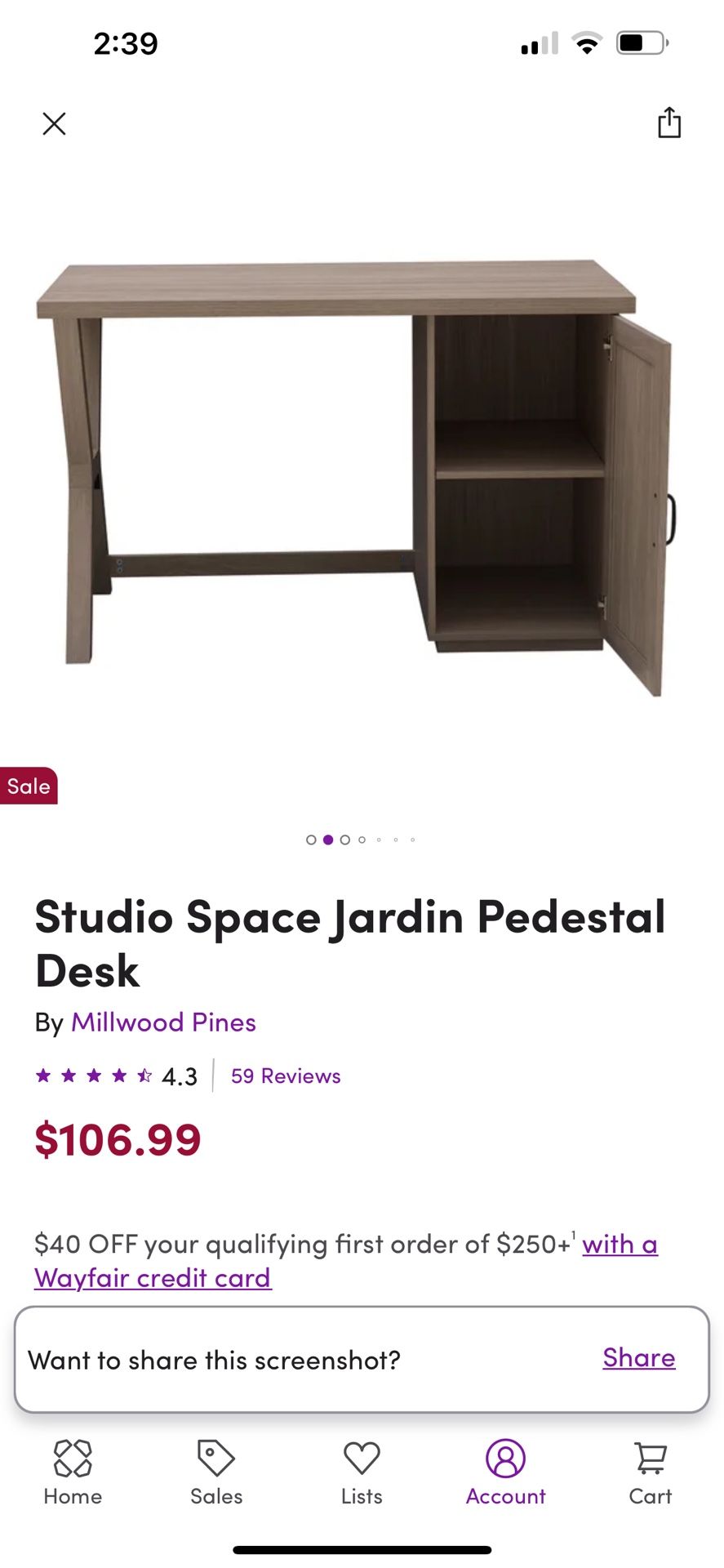 Wayfair desk