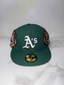 New Era Oakland Athletics Green 59FIFTY Fitted Cap Hat Size 7 3/8 Jon Stan