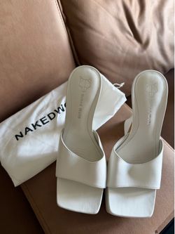 Naked Wolfe White Platform Heels