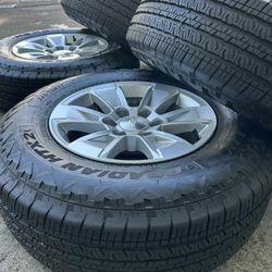 17 Inch Chevy Wheels And Almost New Tires