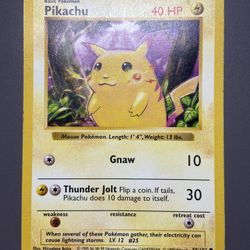 RARE  (RED CHEEK) Pikachu *Ungraded* RARE