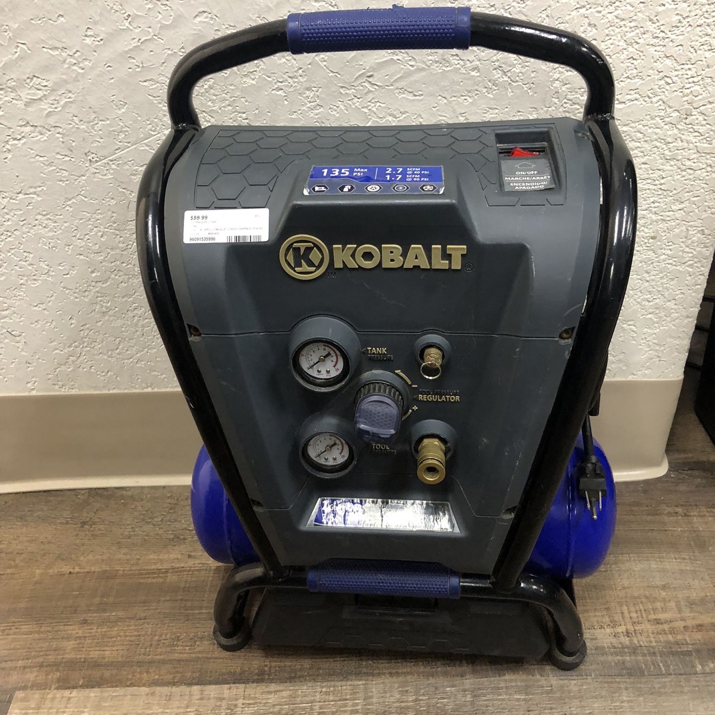 Kobalt 135 psi air compressor discount