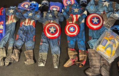 Captain America adult & kids comic heroes cosplay Halloween costumes