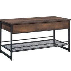 Sauder Briarbrook Engineered Wood Lift Top Coffee Table in Barrel Oak