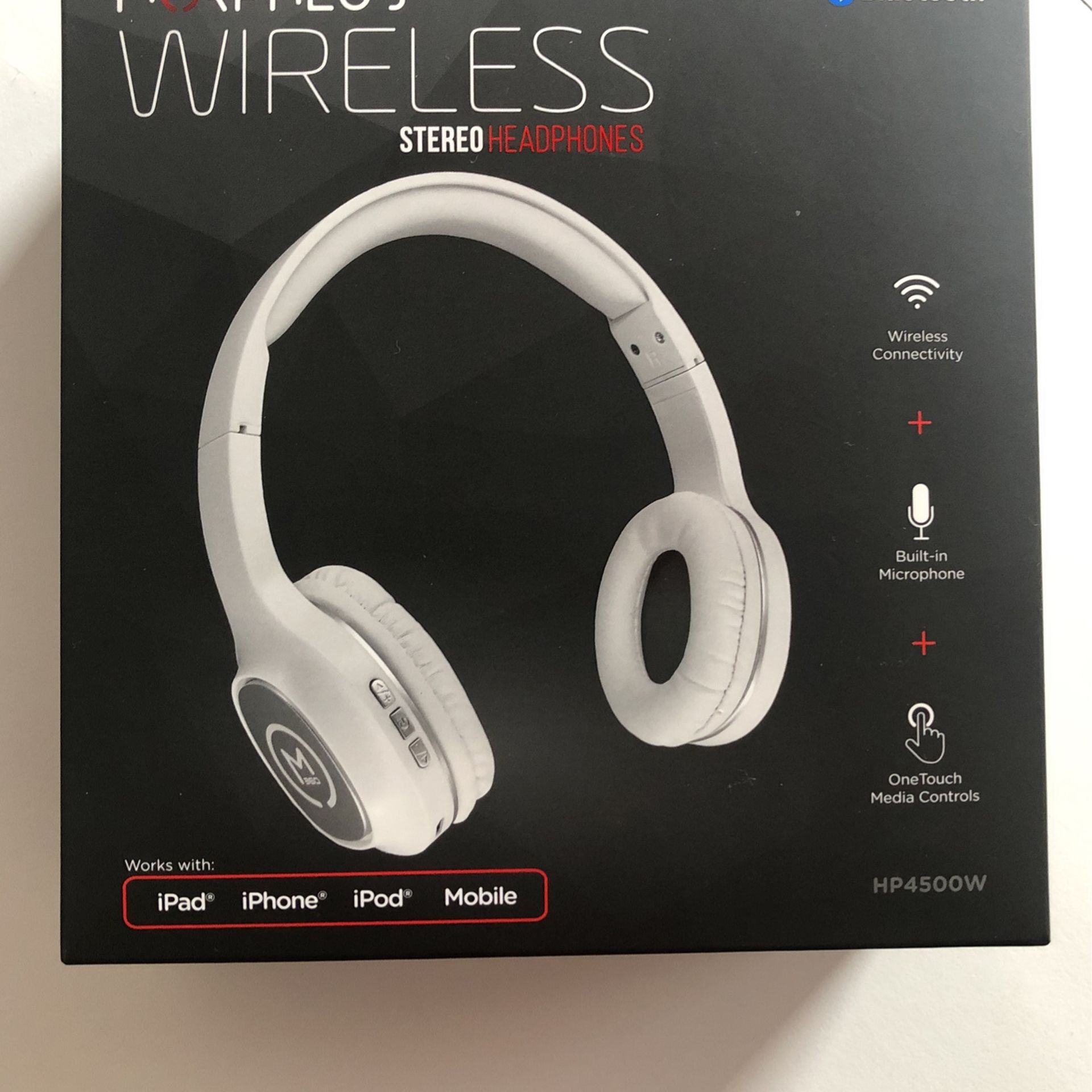 Morpheus 360 Tremors HP4500W Wireless On-Ear Headphones - Bluetooth 5.0 Headset with Microphone