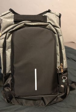 Anti theft backpack.