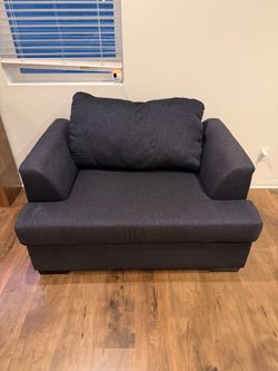 Navy Oversized Love Seat