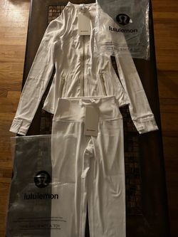 Lululemon White Zip-Up Athletic Jacket