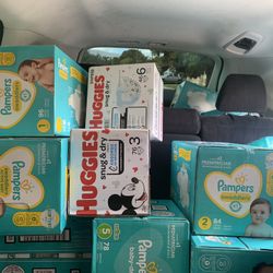 Size 1,2,3,4,5,6 Diapers $15 A Box 