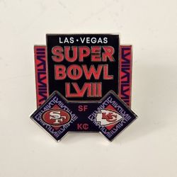 Brand New Super Bowl LVIII 58. San Francisco 49ers. Kansas City Chiefs. Collector Lapel Pin