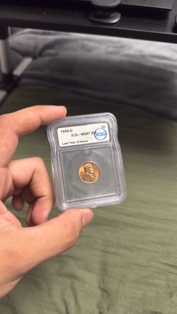 1958-D Lincoln Cent ICG MS67 RD Last Year of Issue