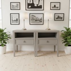 Gray Nightstand Set 