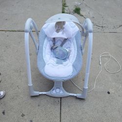 Ingenuity Convert Me 2-in-1 Portable Vibrating Baby Swing Nash, Infant, Gray (Unisex)