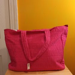 Victoria Secret Brand New Jumbo Size Hot Pink Bag Or Tote With Tags
