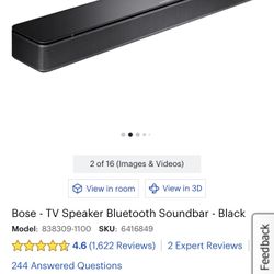 New Bose Soundbar 