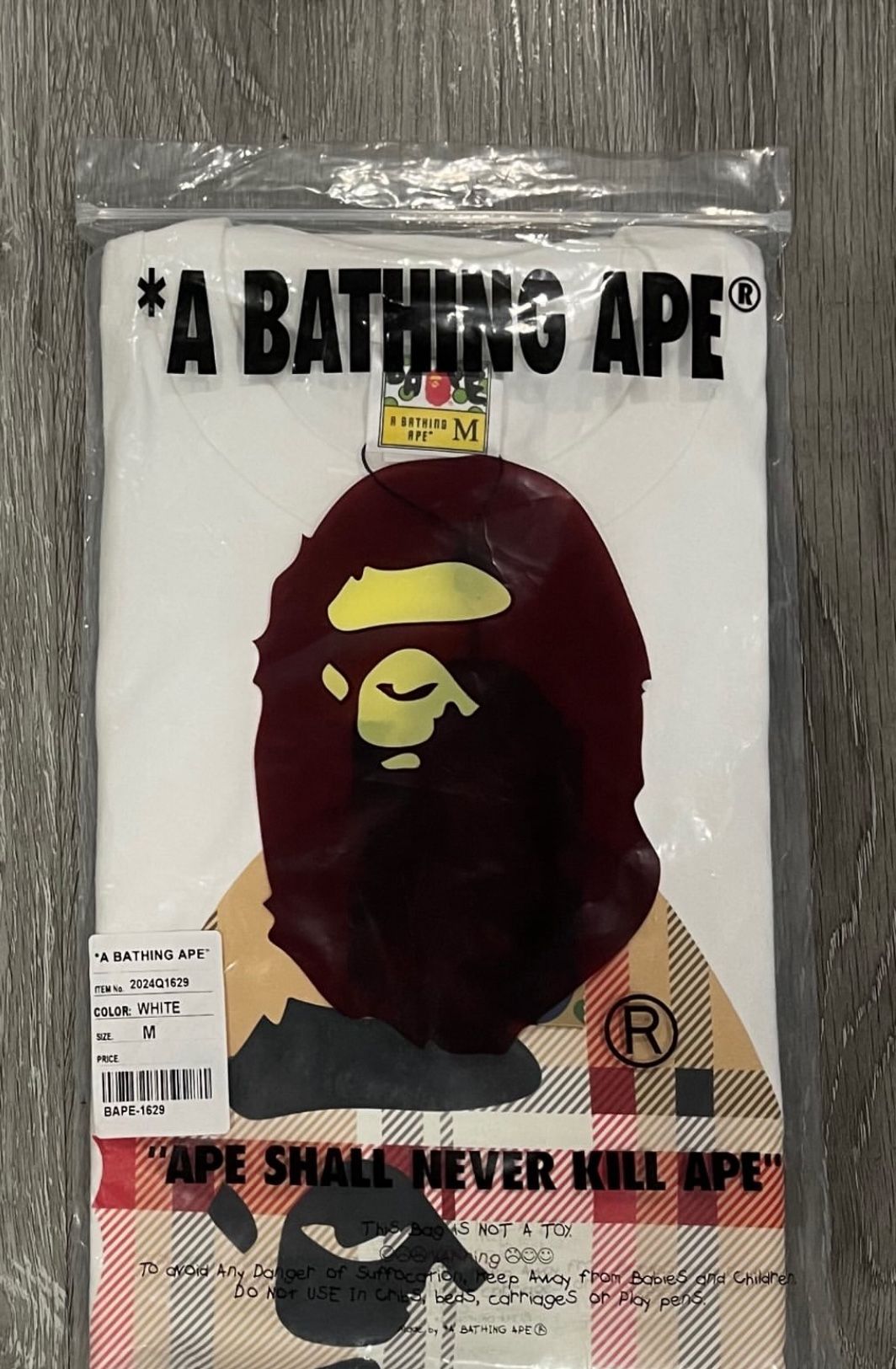 White Burberry Bape Shirt