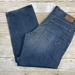 Men‘s 38x30 SIGNATURE by Levi Strauss & Co Authentic Denim Dark Blue Jeans Pants