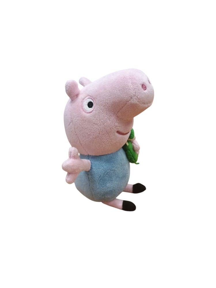 TY Peppa Pig GEORGE THE BROTHER PIG W/ DINOSAUR Plush STUFFED ANIMAL Toy 7.5in