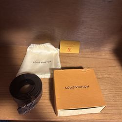 Brown Louis Vuitton Belt Size 46
