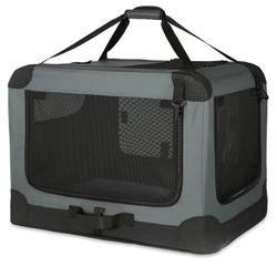 Amazon Basics 4-Doors Portable Soft-Sided Folding Travel Crate Kennel