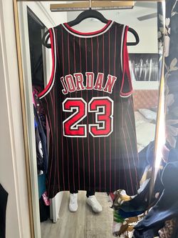 Chicago Bulls Jordan #23 Pinstripe Basketball Jersey