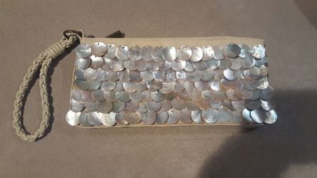 Oyster Shell Wristlet Clutch