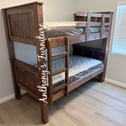 Twin Bunk Bed And Mattresses 