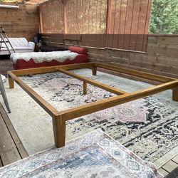 King Size Japanese Solid Wood Bed Frame