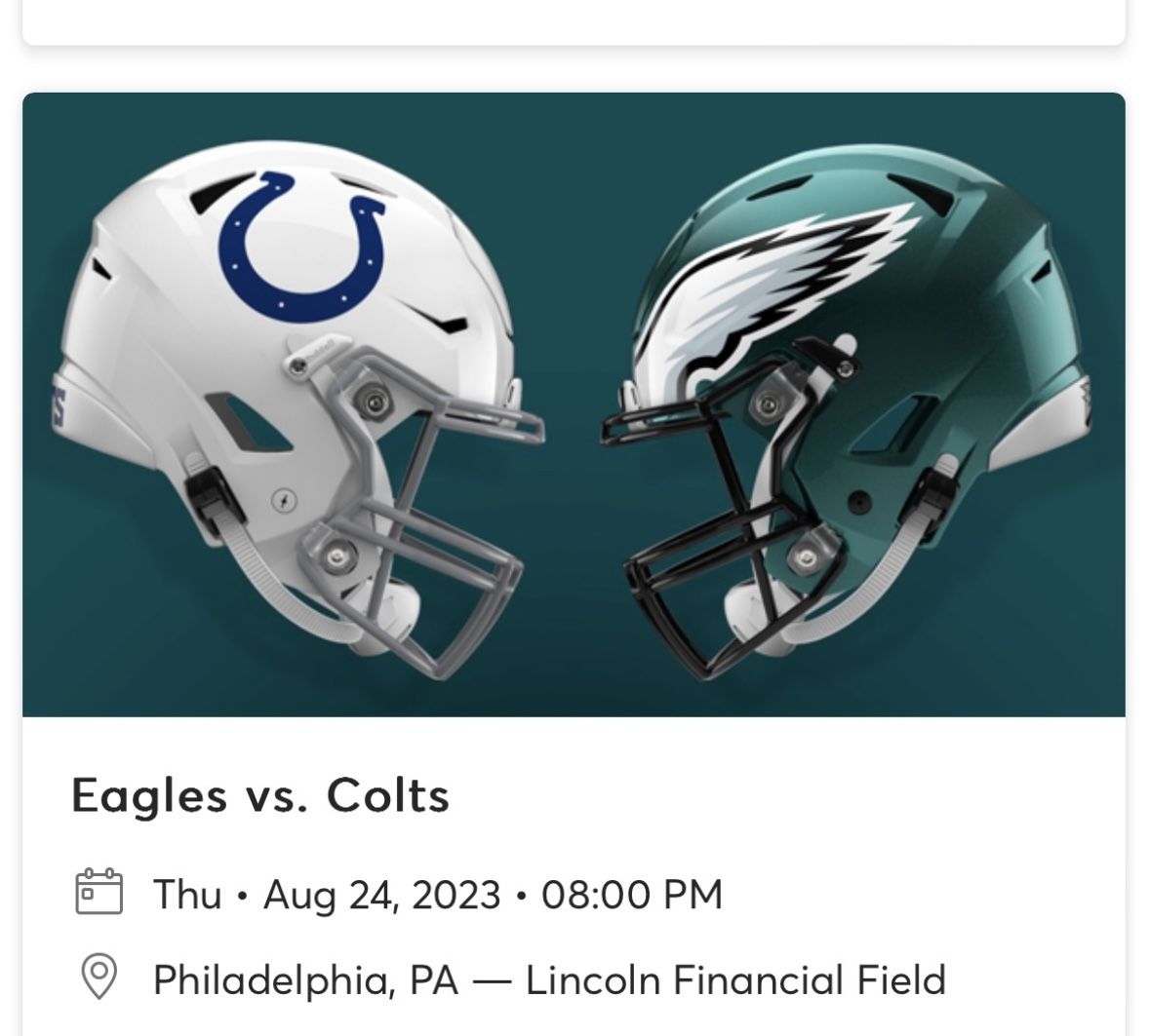 Eagles Preseason Tix