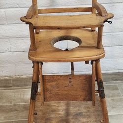 Antique Metamorphic High Chair/Potty Chair & Play Chair 