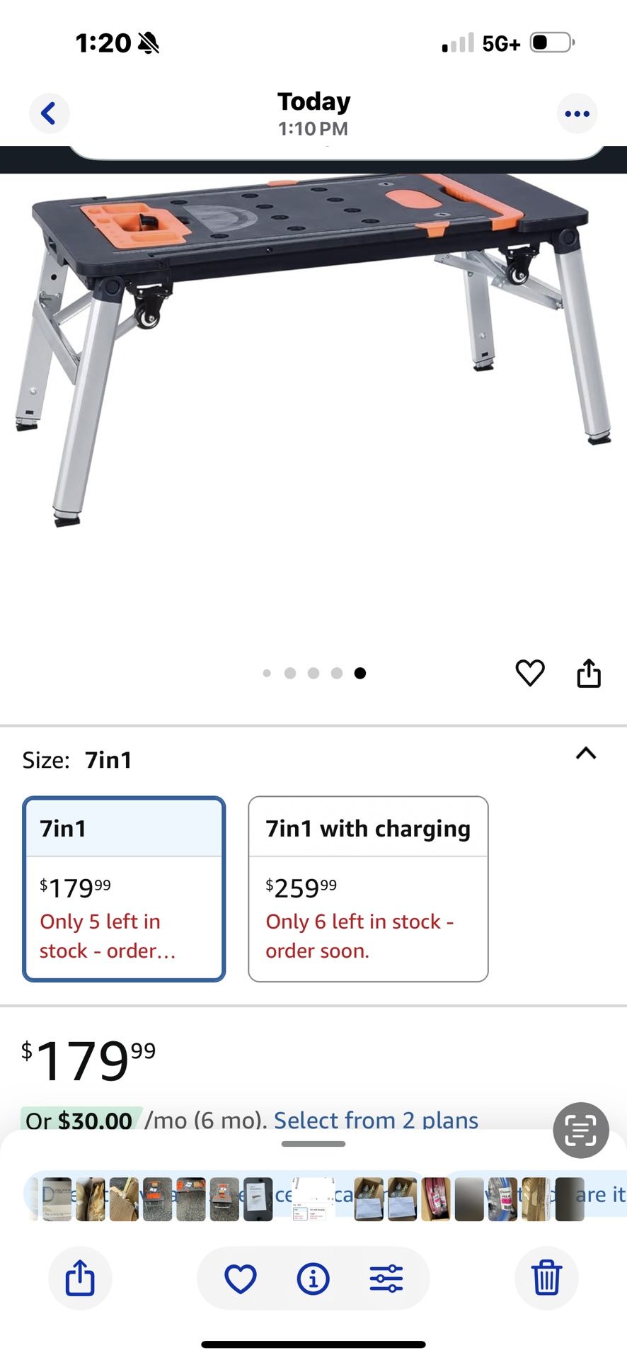 7 In 1multifuction Table with Wheels