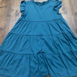 Womans Teal Blue Dress Shirt Size Large #1