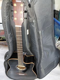 Yamaha A-Series A1M Cutaway Dreadnought Acoustic-Electric Guitar - Transparent Black