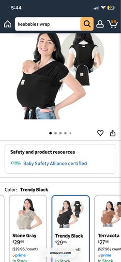 KeaBabies Wrap Baby Carrier – Trendy Black