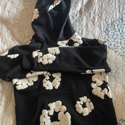 Black Denim Tear Hoodie 