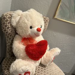 Dan Dee Large stuffed animal Teddy Bear with heart