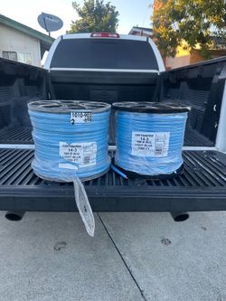 1,000 ft. 14/3 Light Blue Solid CerroMax SLiPWire Copper NM-B Wire