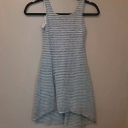 Amy Byer Girls Dress Sundress Gray/ White Size Small Sleeveless Gray/White strip