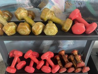 BIG SET Of Exercise Bristol Dumbbell Hand Weights