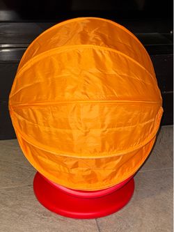 Ikea PS Lomsk Swivel Red & Orange Egg Pod Armchair