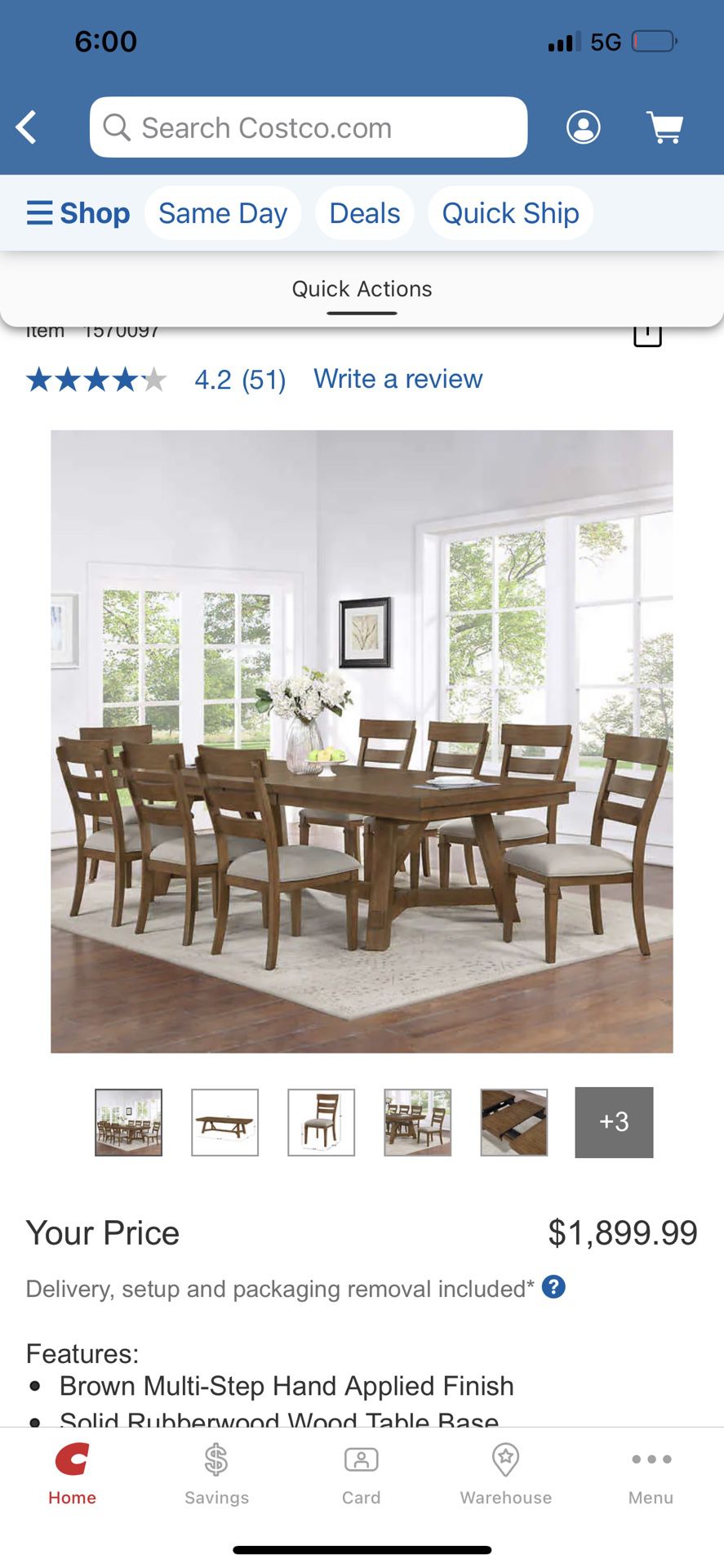Dining Table And 8 Chairs 