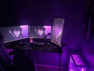 🔥 Complete Triple Monitor Gaming Setup no trades serious buyers only