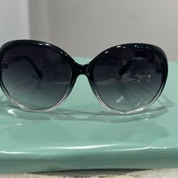 Jessica Simpson Oversized Crystal Accent Sunglasses Tortoise Shell Black Clear