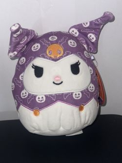 Kuromi Halloween Purple and White Squishmallow BNWT