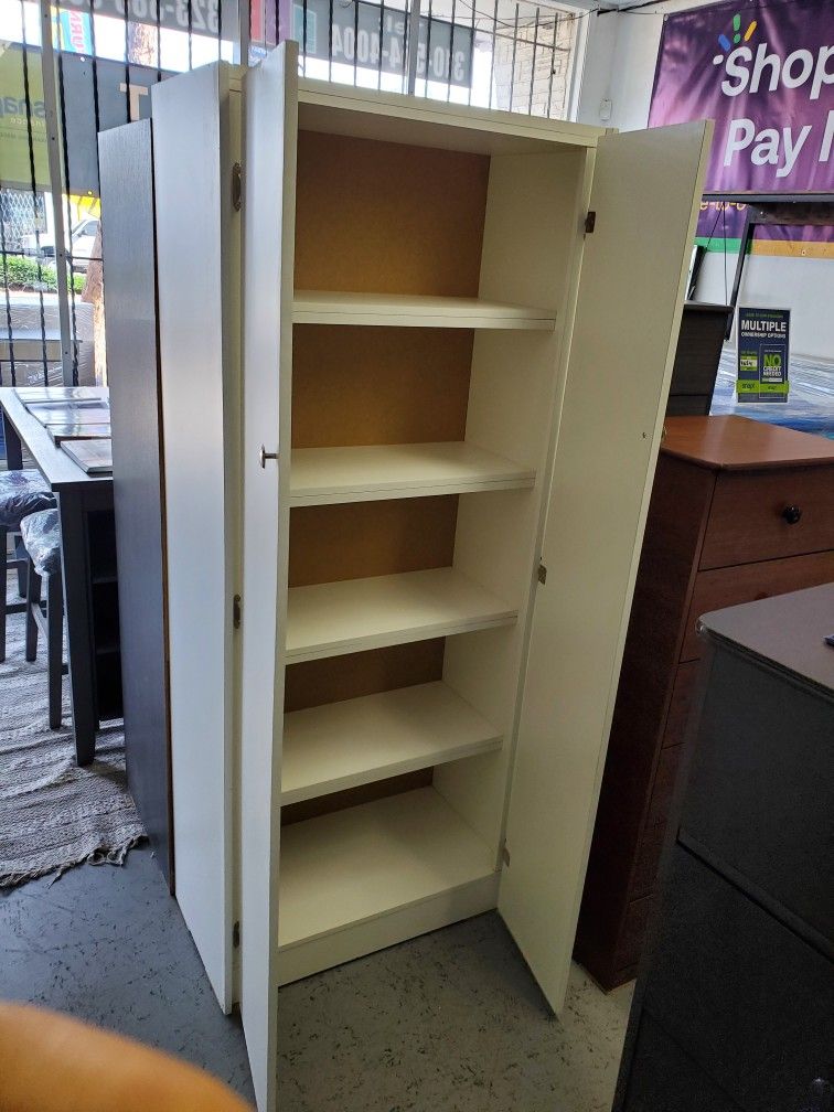 New Large 2 Door Shelving Storage Kitchen Pantry Cabinet Available In Other Colors Come Visit Our Store In Paramount 