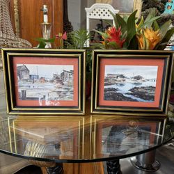 Mid Century Pair If Wall Art 12 By 10 