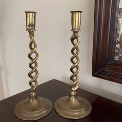 Brass Candle Holder Antique 
