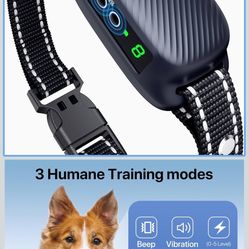 Bark Collar, Automatic Dog Bark Collar with 3 Effective Training Modes& 8 Sensitivity for Medium Large Dogs, Rechargeable Smart Anti Bark Training Col
