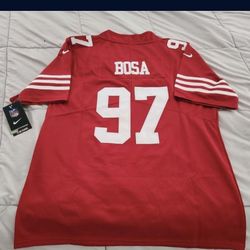 Nick Bosa 97 Red Jersey Fully Stitched Men Sizes 